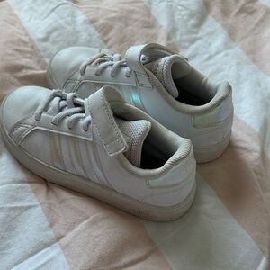 Adidas Kids Iridescent White Sneakers